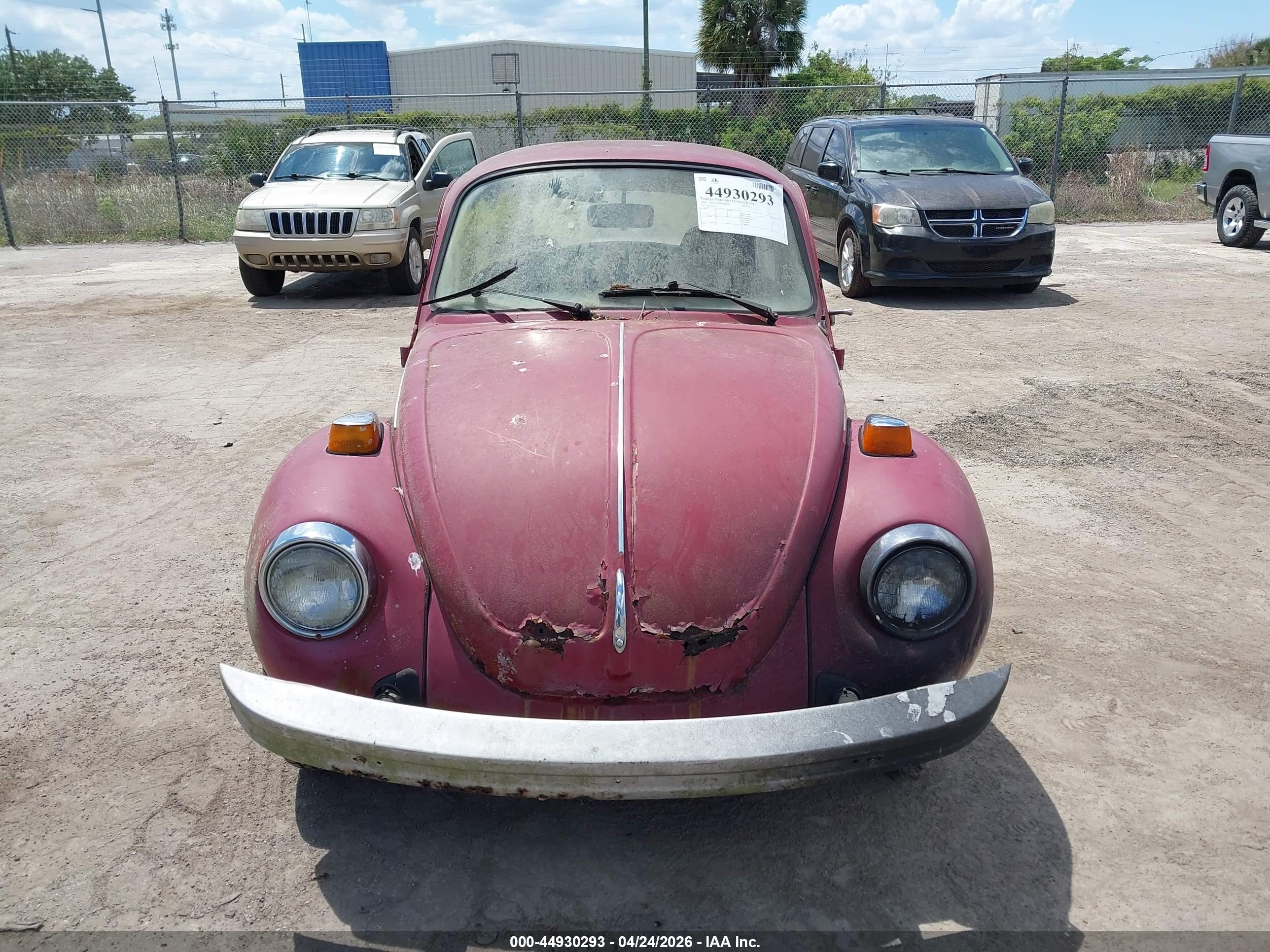 1974 Volkswagen Beetle Red vin: 1342506513