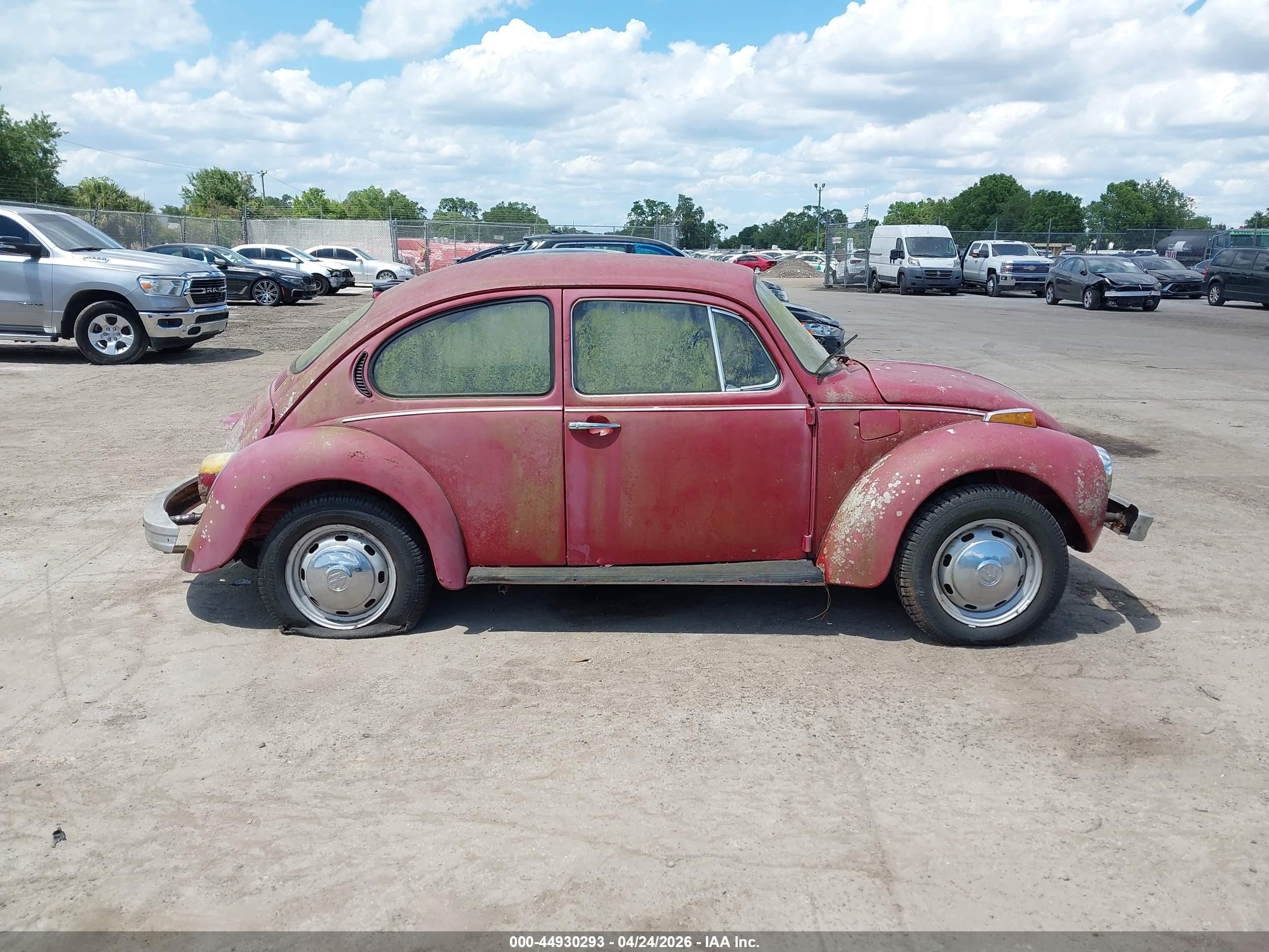 1974 Volkswagen Beetle Red vin: 1342506513