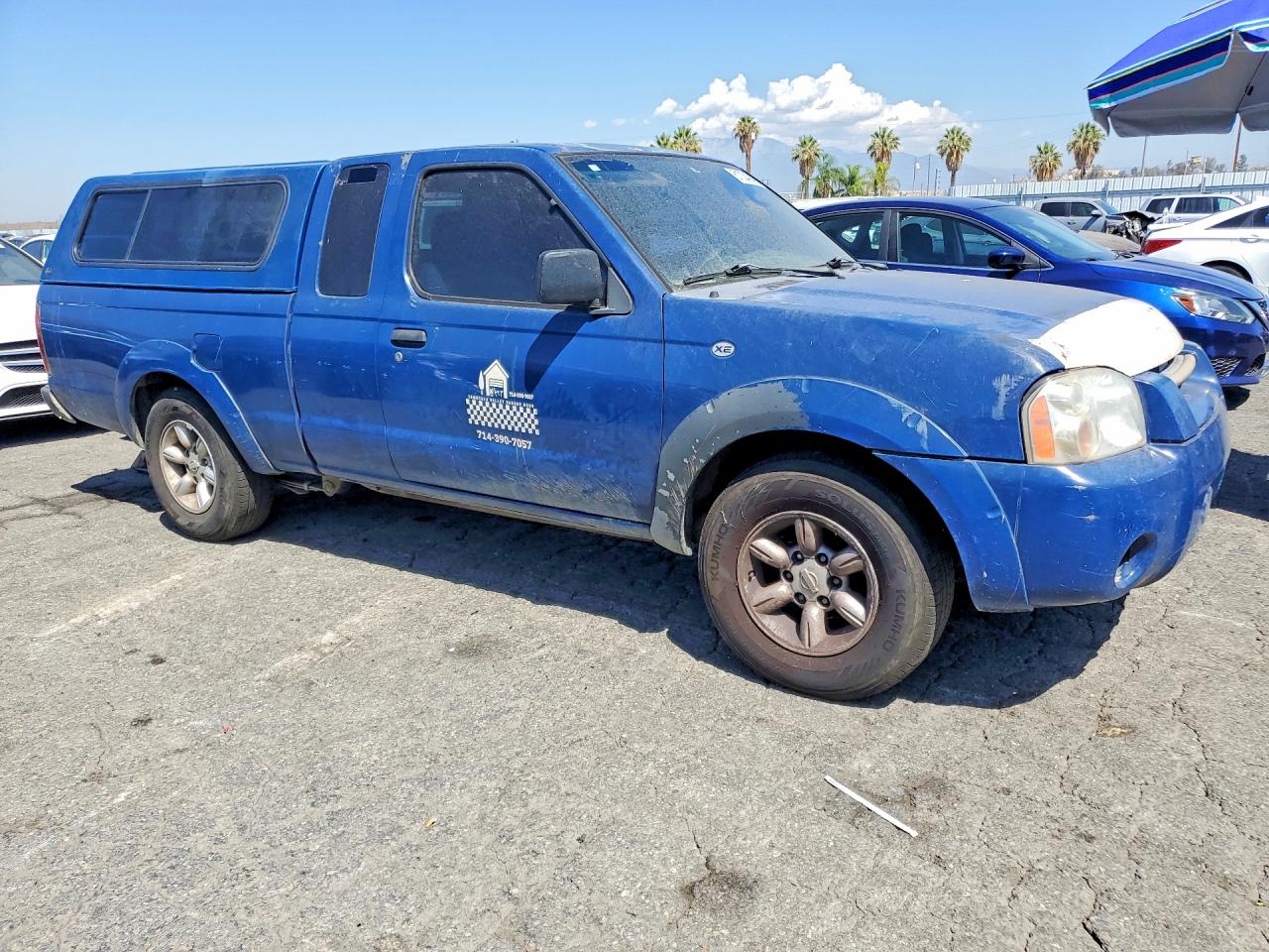 2001 Nissan Frontier King Cab Xe Blue vin: 1N6DD26S11C351829