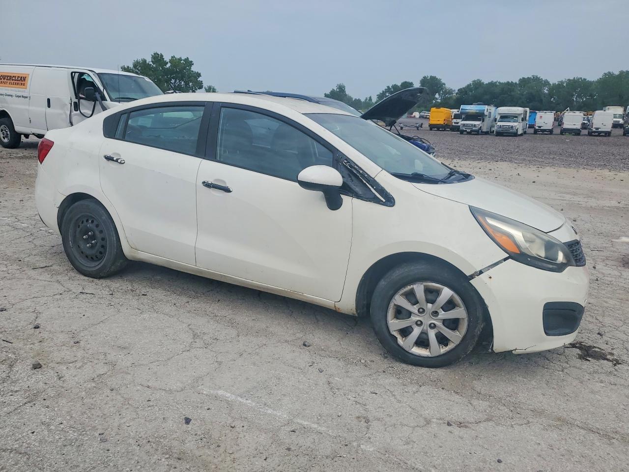 2015 Kia Rio Lx White vin: KNADM4A30F6450935