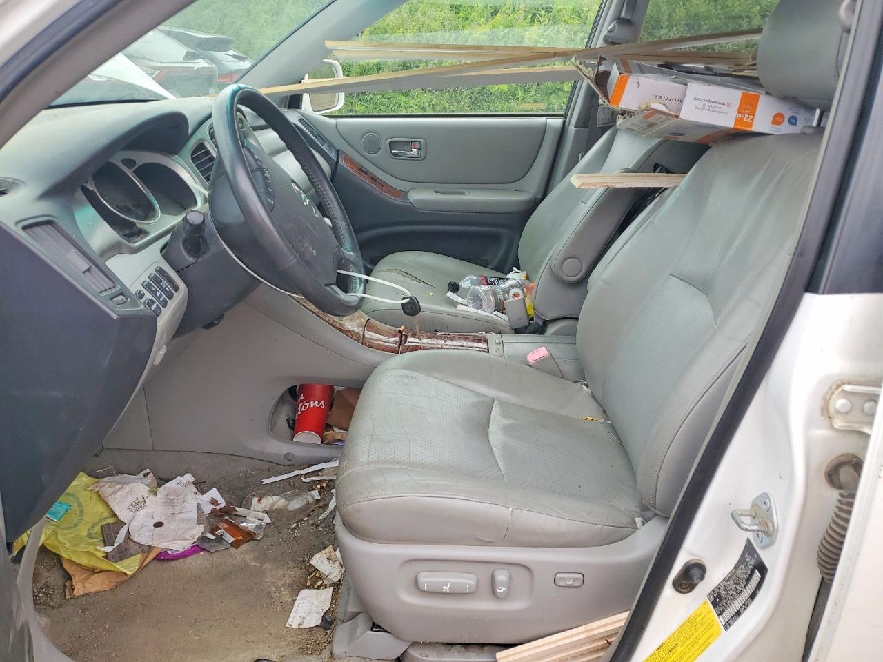 2005 Toyota Highlander Limited White vin: JTEEP21A550115569