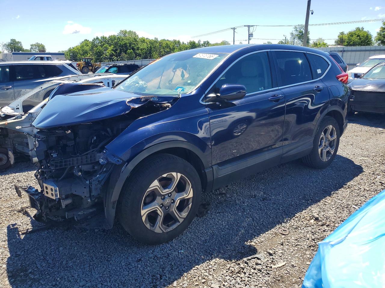 2018 Honda Cr-v Ex Синий vin: 2HKRW2H59JH629391