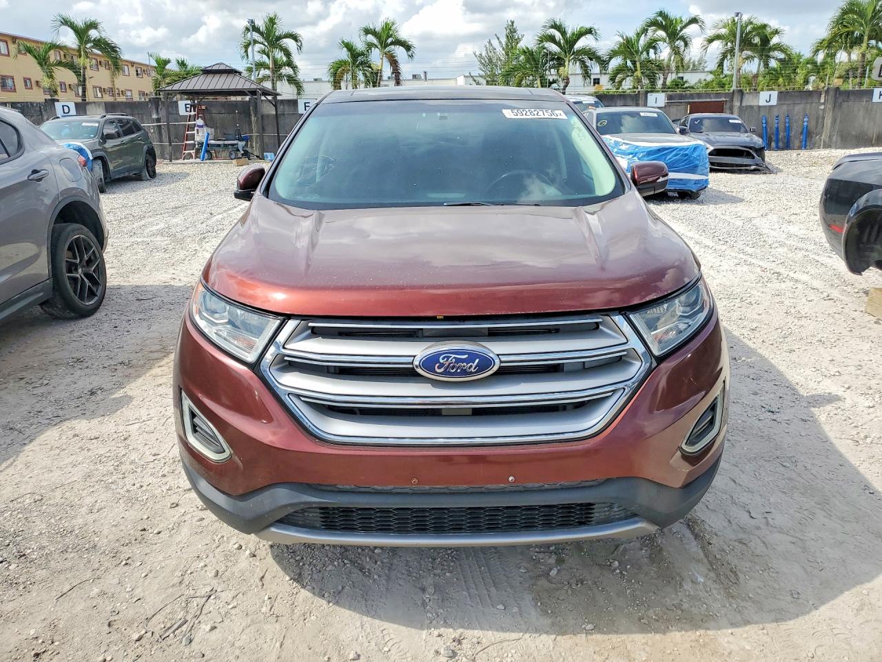 2015 Ford Edge Sel Бордовый vin: 2FMTK4J93FBB89807
