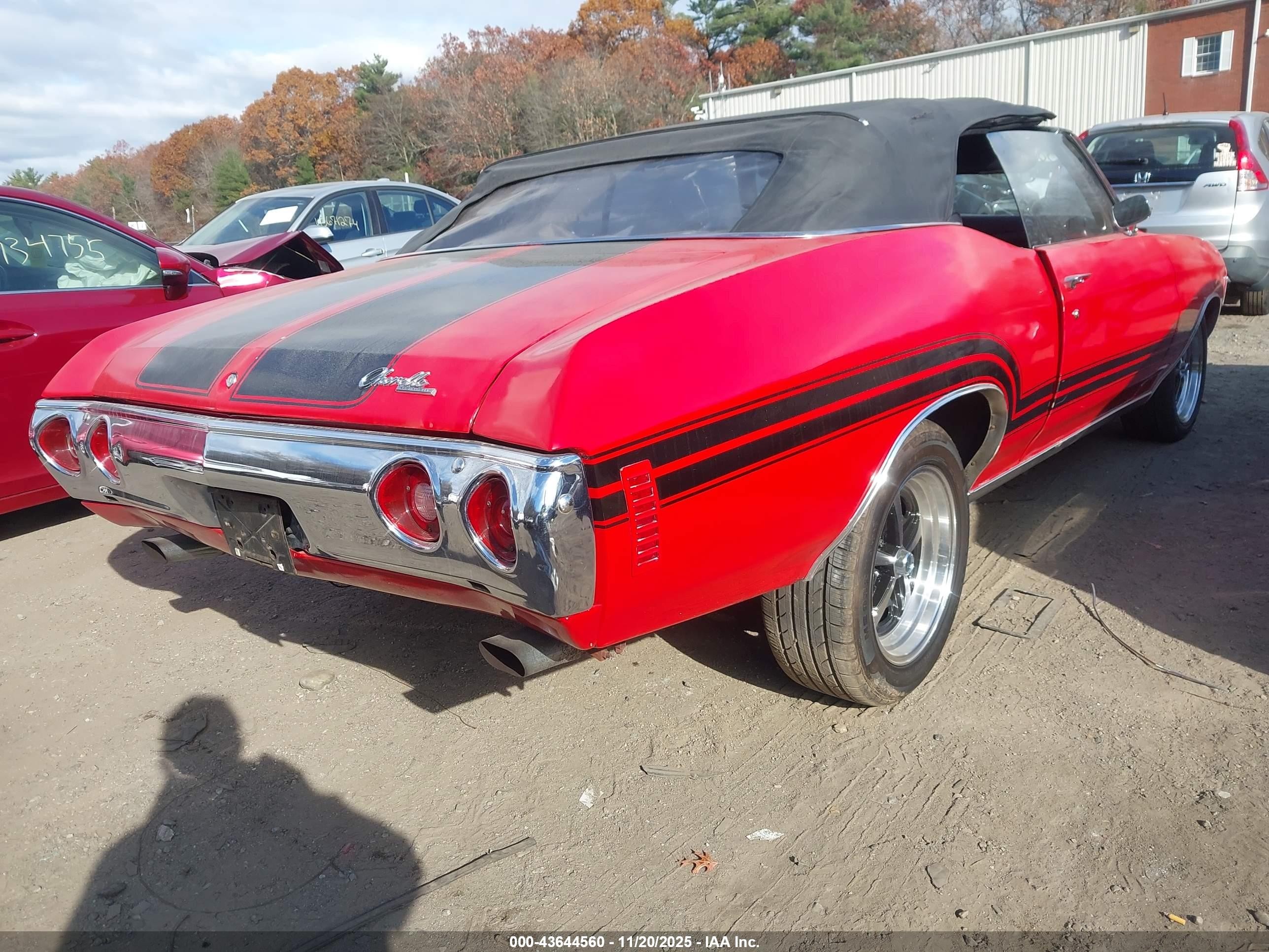 1971 Chevrolet Malibu   Красный vin: 136671B198327    