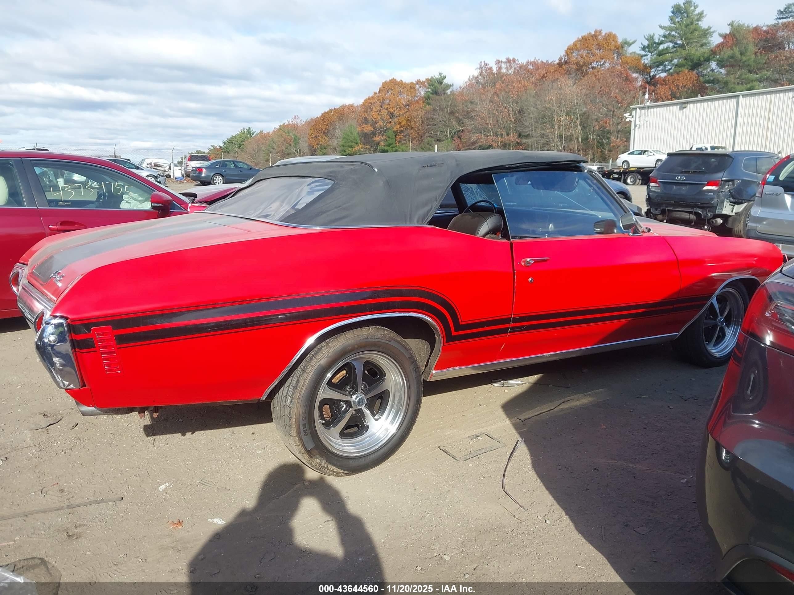 1971 Chevrolet Malibu   Красный vin: 136671B198327    