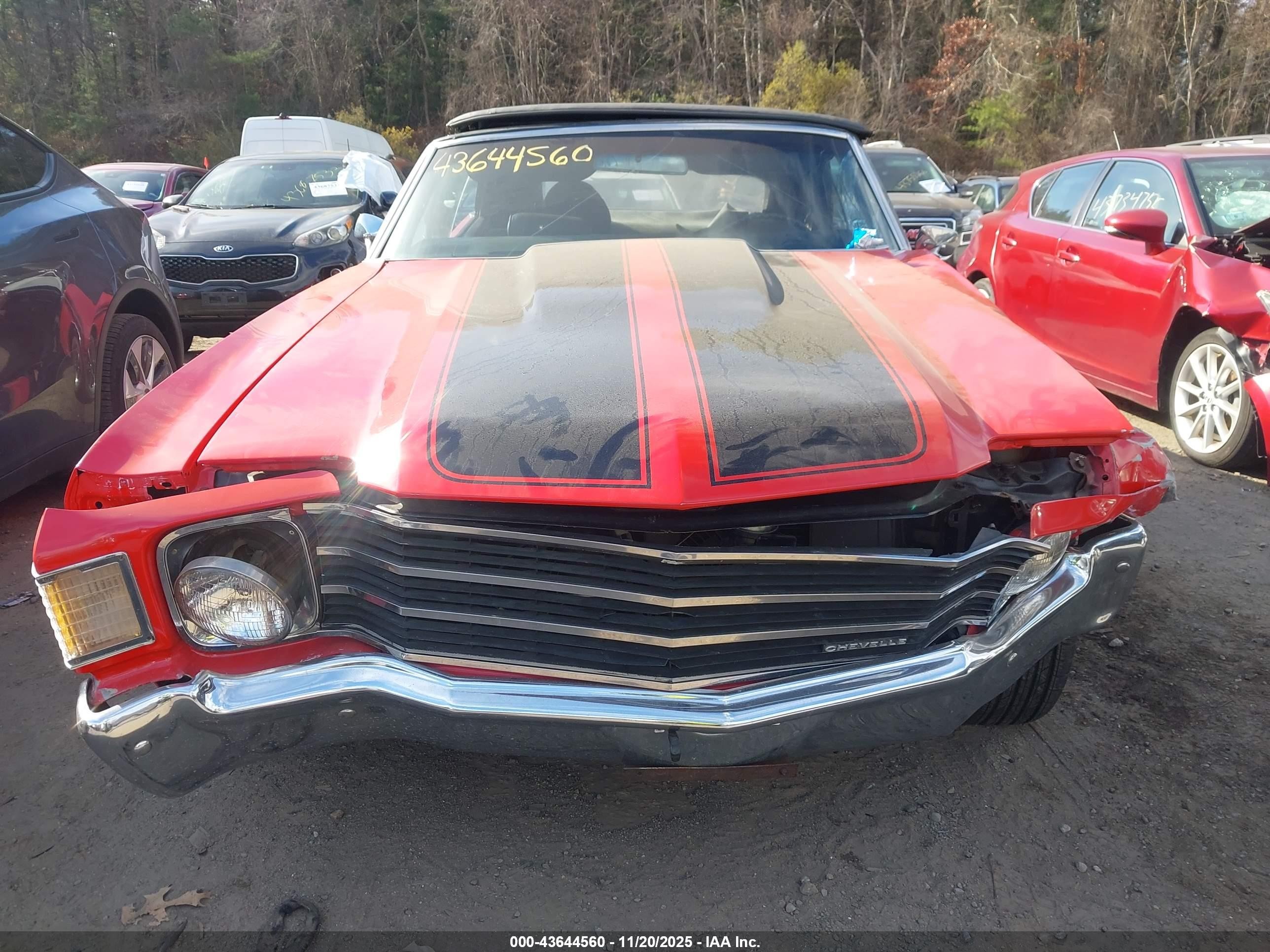 1971 Chevrolet Malibu   Красный vin: 136671B198327    
