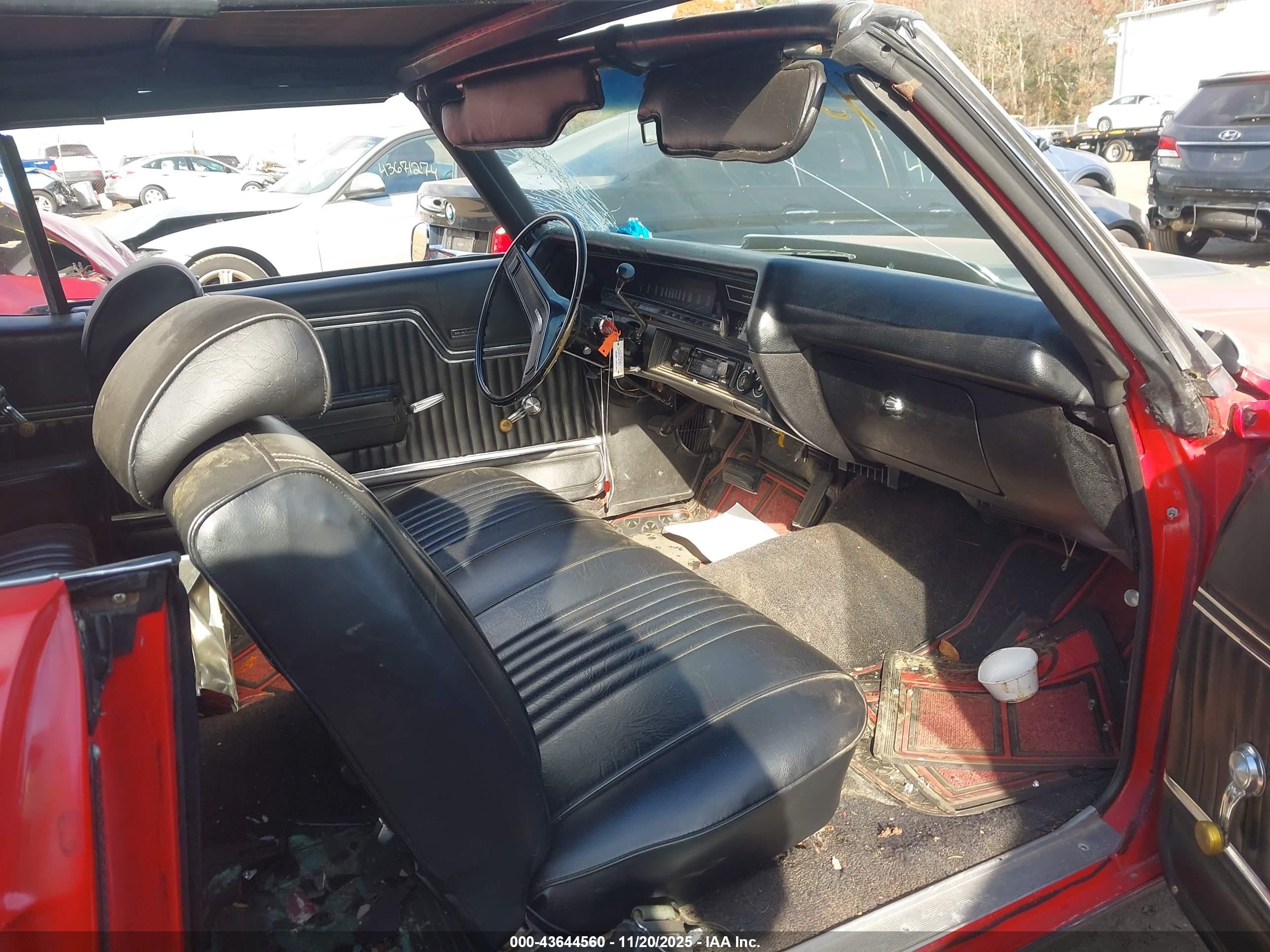 1971 Chevrolet Malibu   Красный vin: 136671B198327    