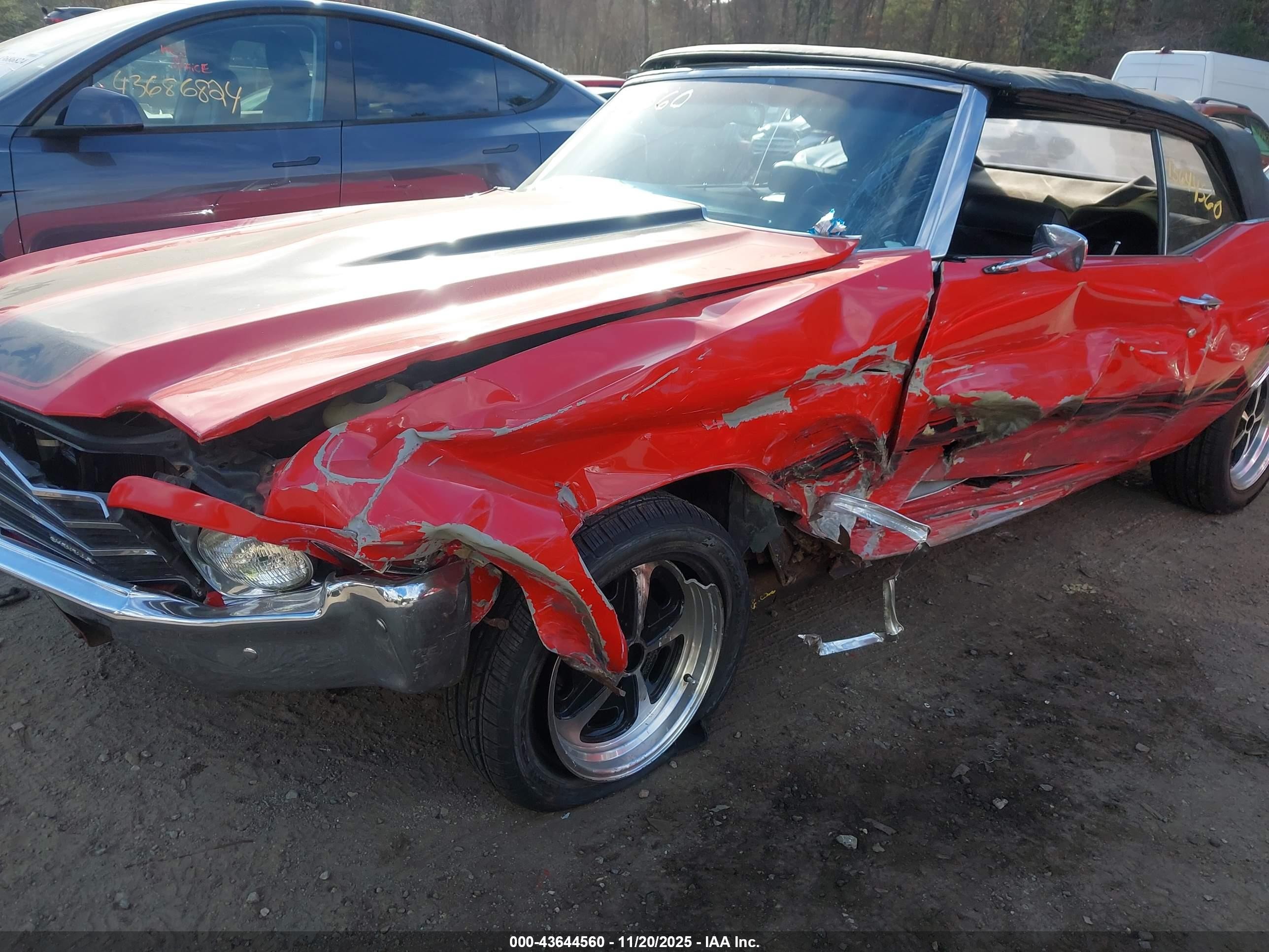 1971 Chevrolet Malibu   Красный vin: 136671B198327    