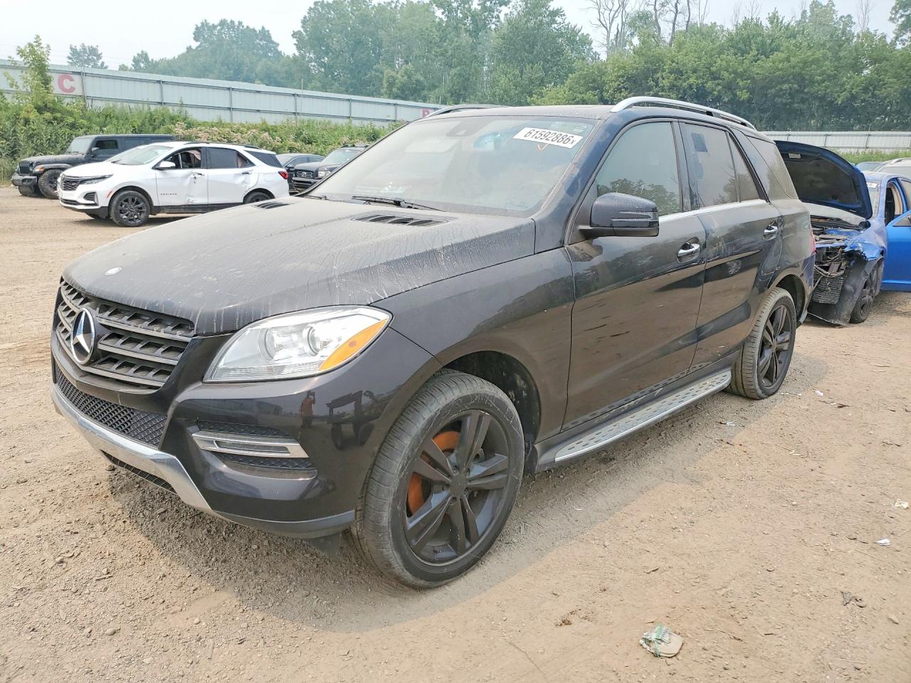 2014 Mercedes-benz Ml 350 4matic Black vin: 4JGDA5HB3EA415568