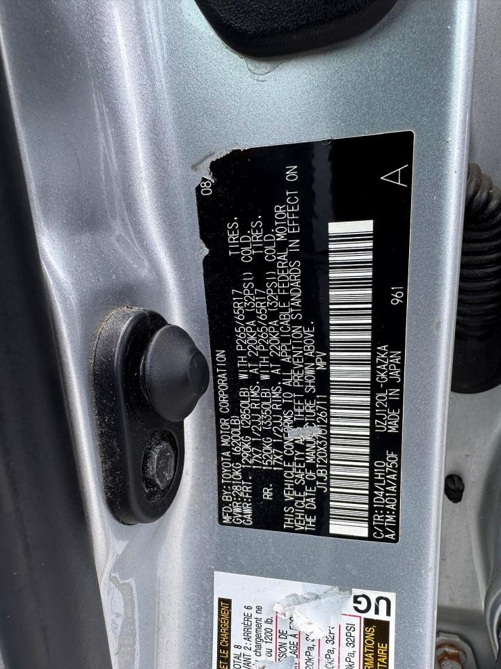 2007 Lexus Gx 470 Silver vin: JTJBT20X370126711