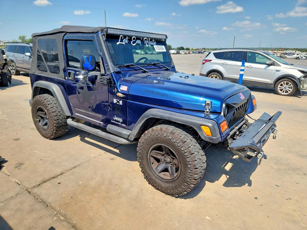 2004 Jeep Wrangler X Blue vin: 1J4FA39S44P715979