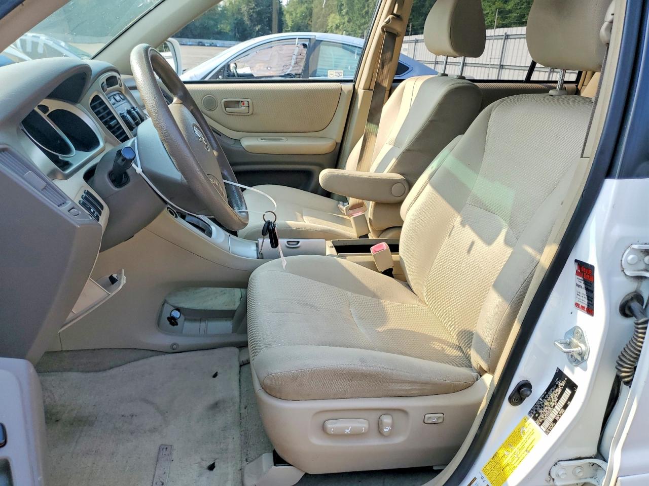 2007 Toyota Highlander Hybrid White vin: JTEHW21A370040440