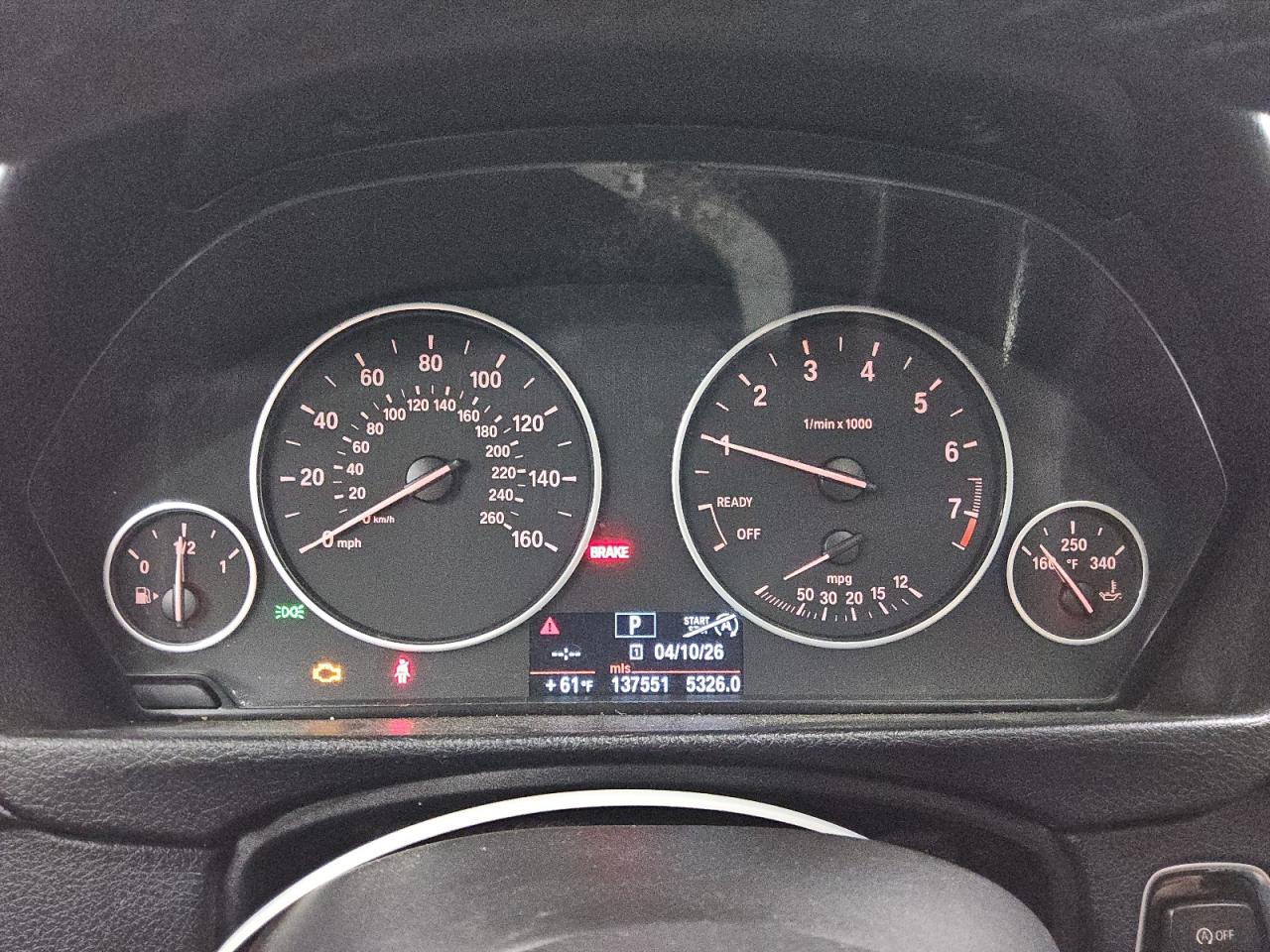 2013 Bmw 328 Xi Белый vin: WBA3B3C55DJ698277 Damage: Warning Light - Engine, On, Unacceptable