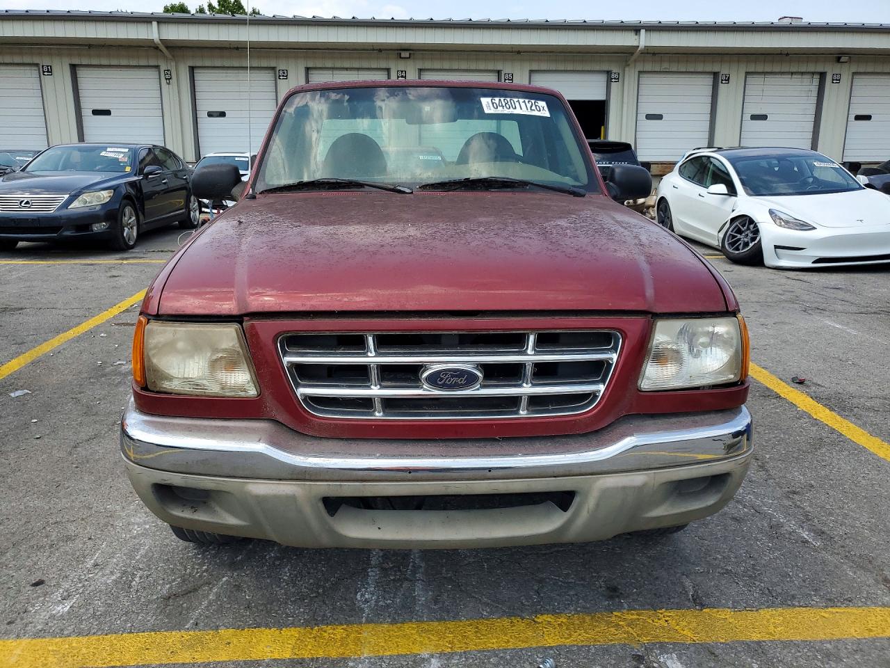 2001 Ford Ranger Red vin: 1FTYR10U91TA75491