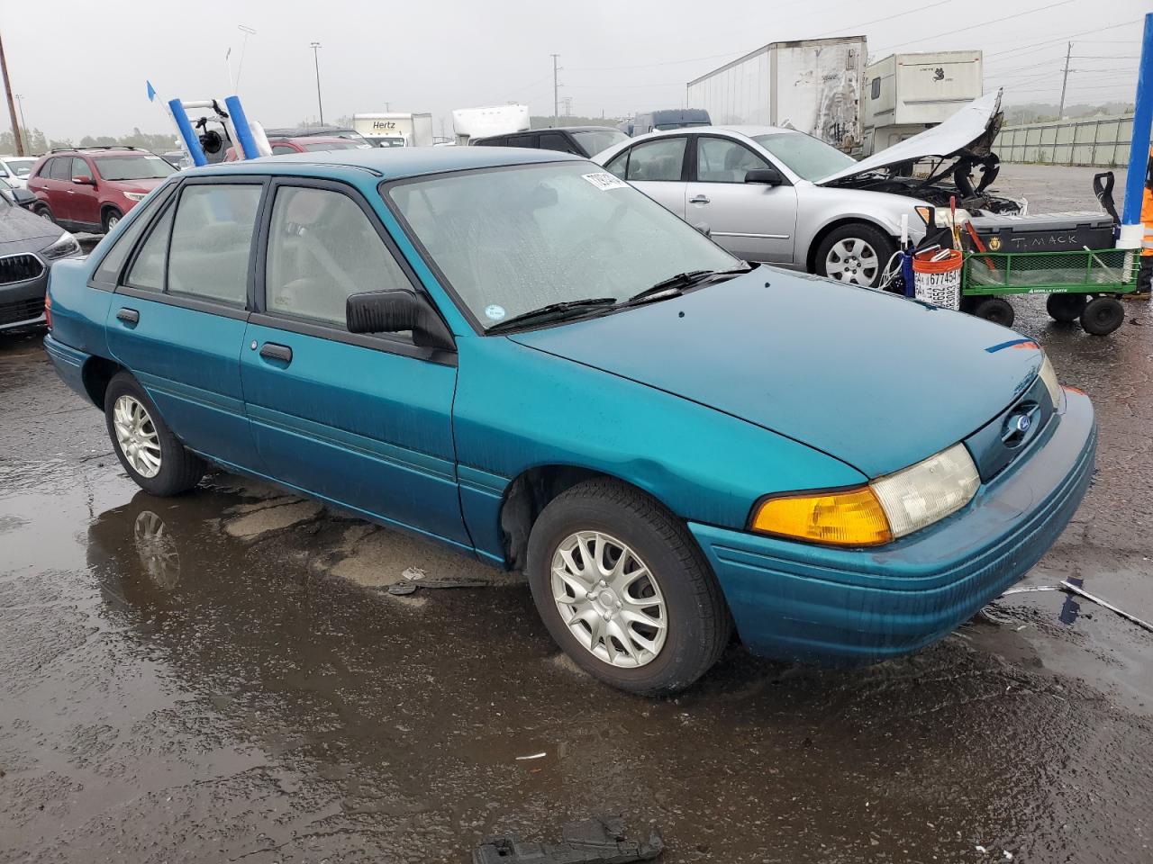 1993 Ford Escort Lx Green vin: 1FAPP14JXPW284026