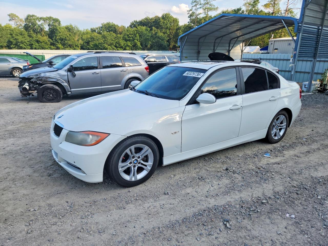 2008 Bmw 328 I Белый vin: WBAVA33588P141846