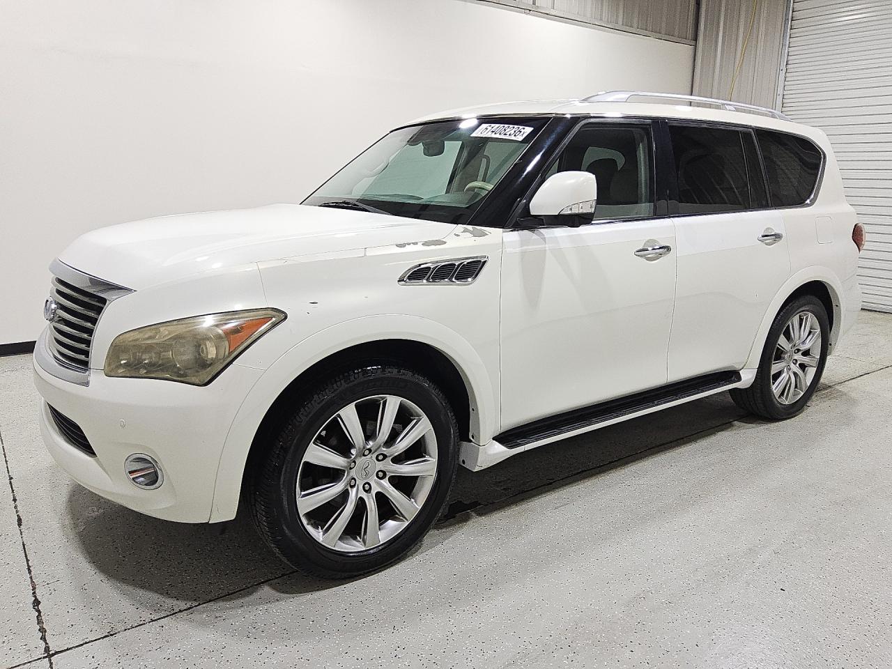 2012 Infiniti Qx56 Base White vin: JN8AZ2NE2C9023374 Damage: Left Mirror, Broken, Replacement Required