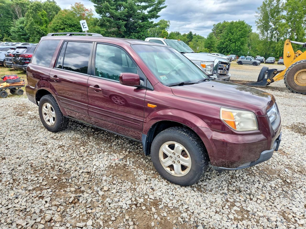 2008 Honda Pilot Vp Maroon vin: 5FNYF18278B050873
