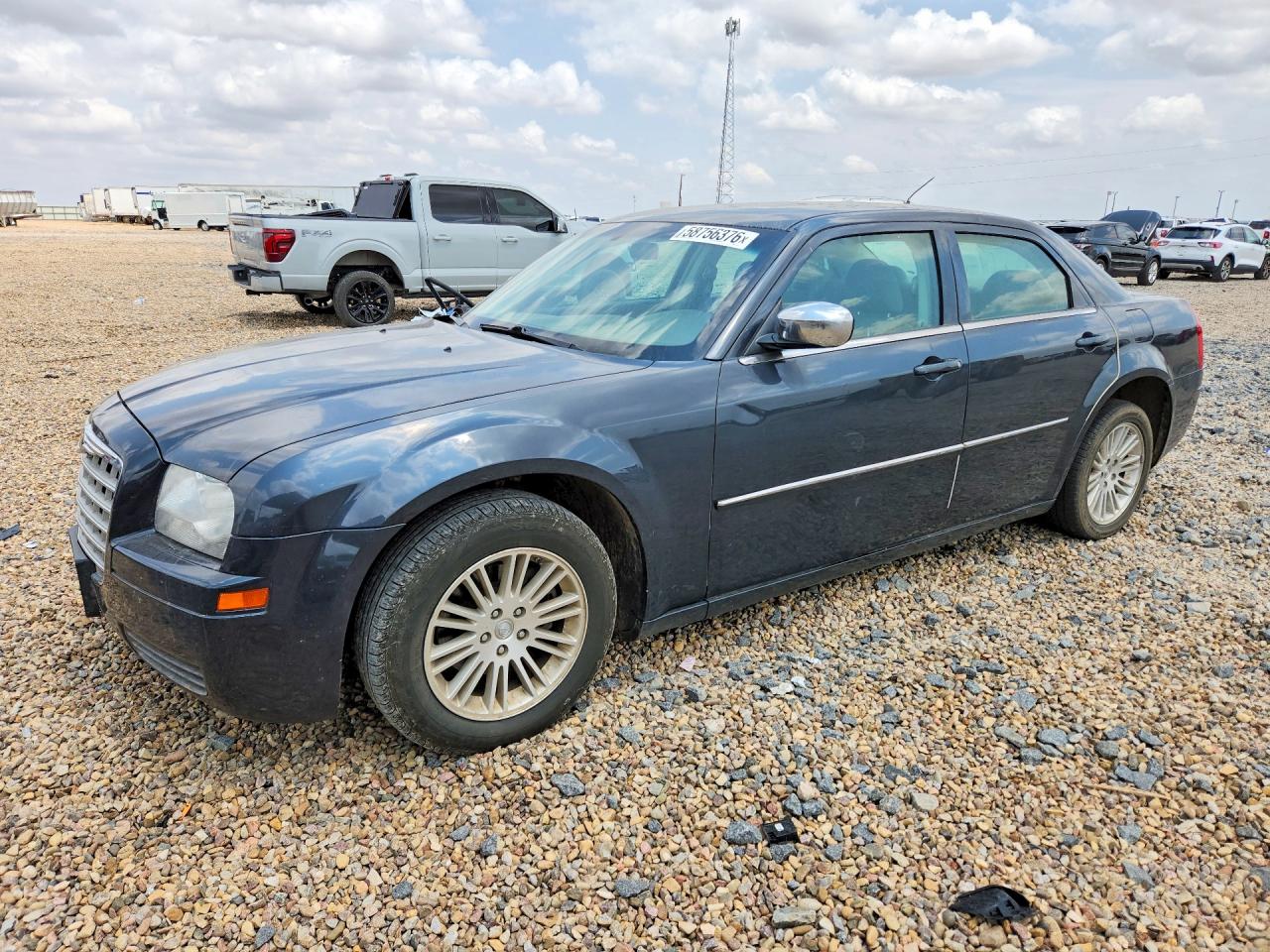 2008 Chrysler 300 Lx Blue vin: 2C3LA43R28H107218