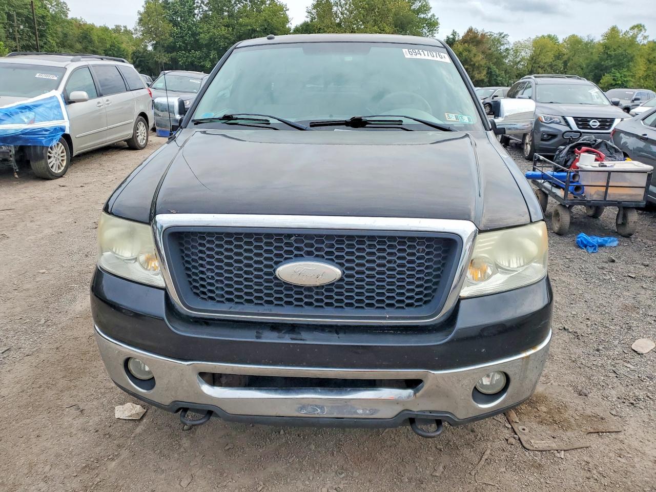 2007 Ford F150 Black vin: 1FTPX14V97FB04922