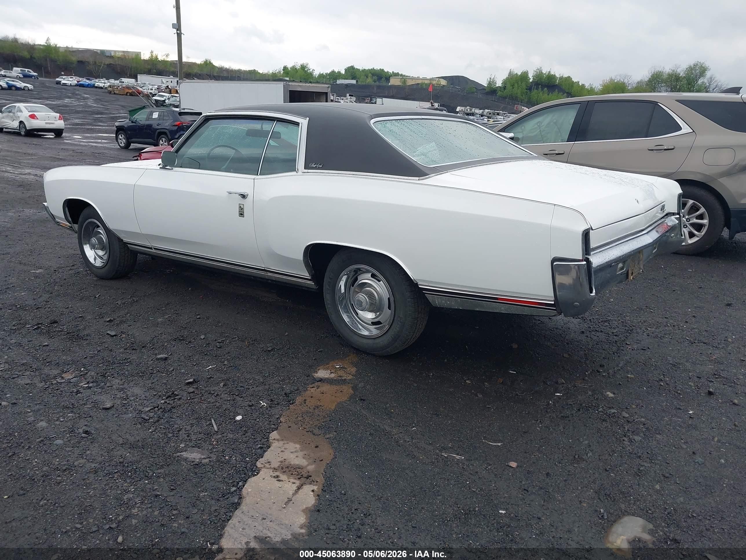 1970 Chevrolet Monte Carlo   Белый vin: 138570B101433    