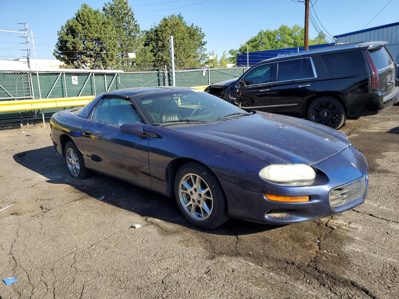 2002 Chevrolet Camaro Blue vin: 2G1FP22K922170626