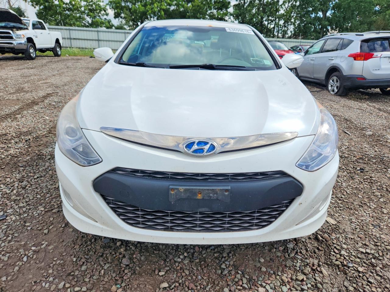 2015 Hyundai Sonata Hybrid Base White vin: KMHEC4A49FA119945