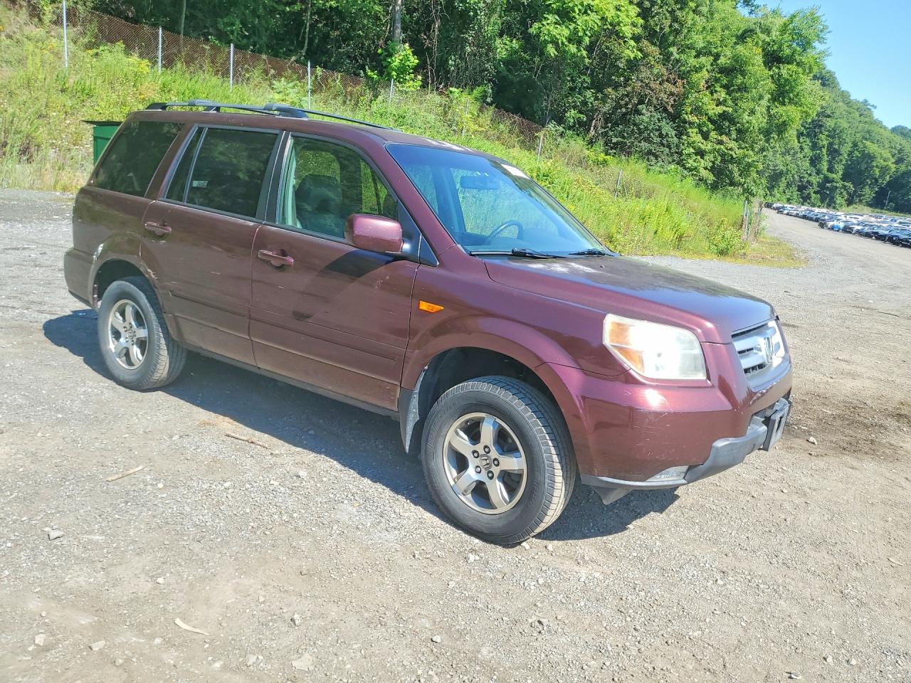 2008 Honda Pilot Exl Maroon vin: 5FNYF185X8B012659