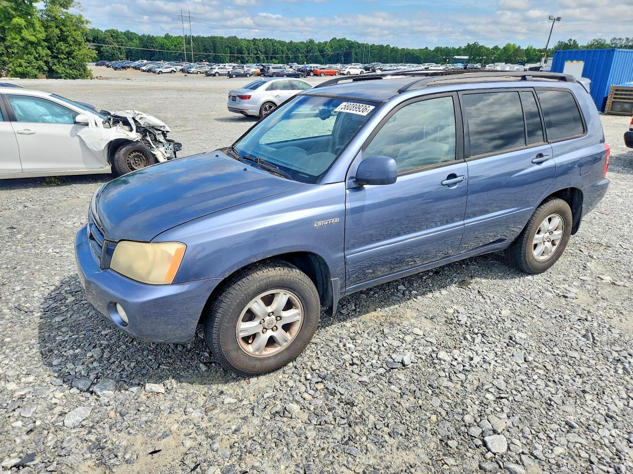 2003 Toyota Highlander Limited Blue vin: JTEGF21A630121261