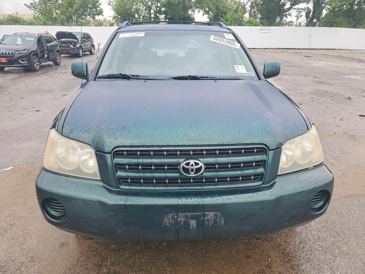 2002 Toyota Highlander Limited Green vin: JTEGF21A920033027