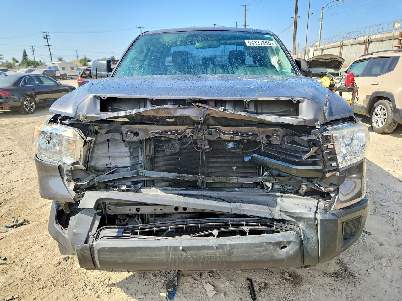 2015 Toyota Tundra Sr Серый vin: 5TFUM5F14FX060365