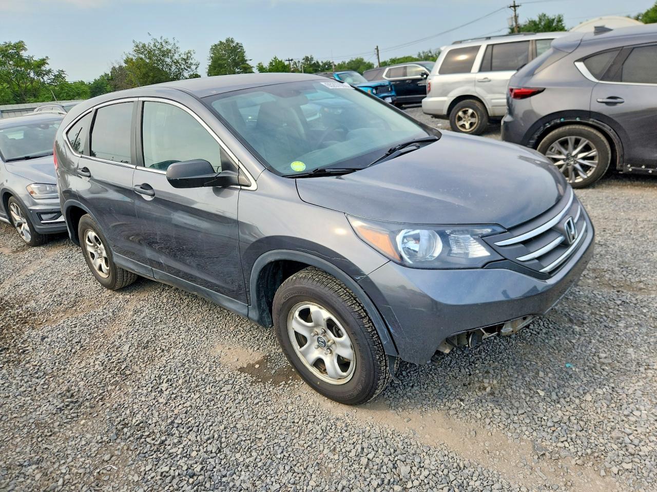 2014 Honda Cr-v Lx Gray vin: 5J6RM4H36EL059586