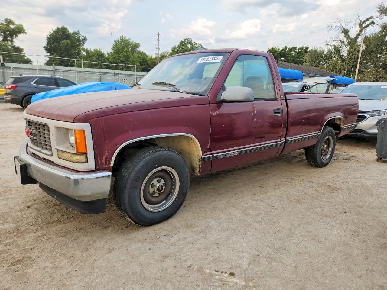 1995 Gmc Sierra C1500 Maroon vin: 1GTEC14Z1SZ501943
