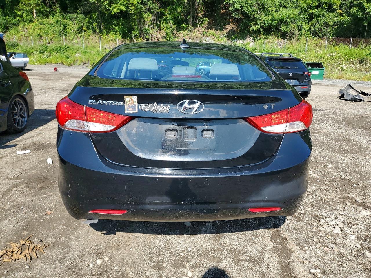 2013 Hyundai Elantra Gls Black vin: KMHDH4AE8DU765253