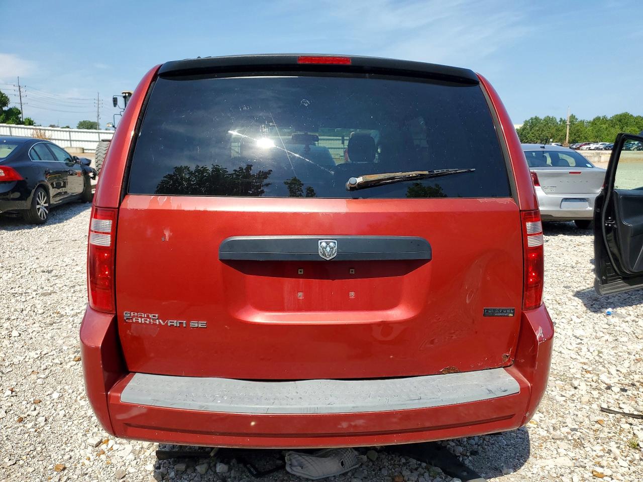 2008 Dodge Grand Caravan Se Red vin: 1D8HN44H08B135699
