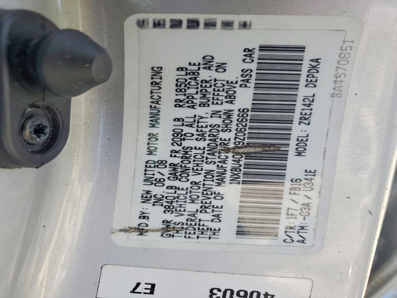 2009 Toyota Corolla Le Silver vin: 1NXBU40E89Z062666