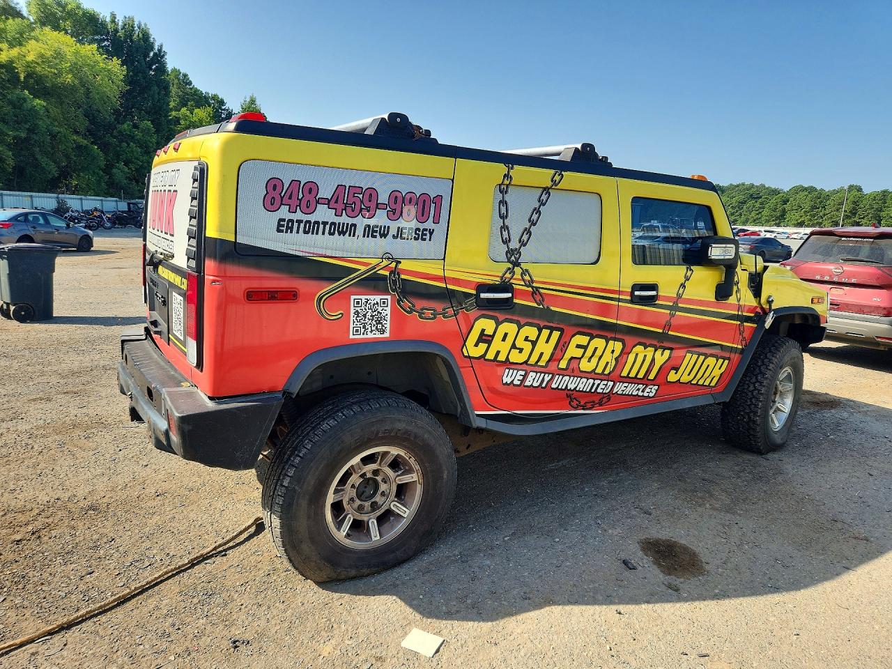 2007 Hummer H2 Yellow vin: 5GRGN23U07H109630