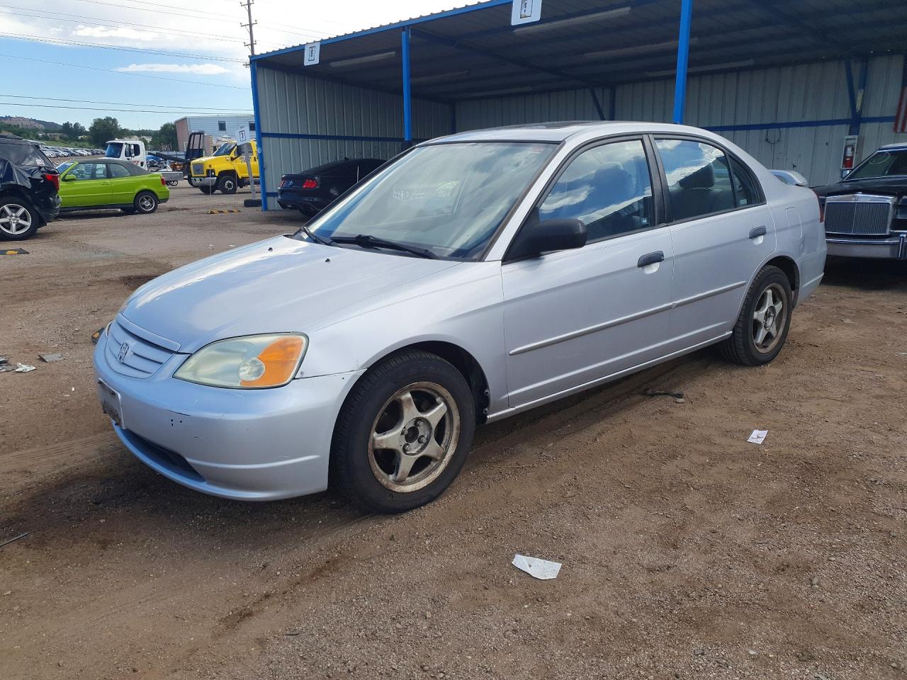 2003 Honda Civic Ex Silver vin: 1HGES26873L033560