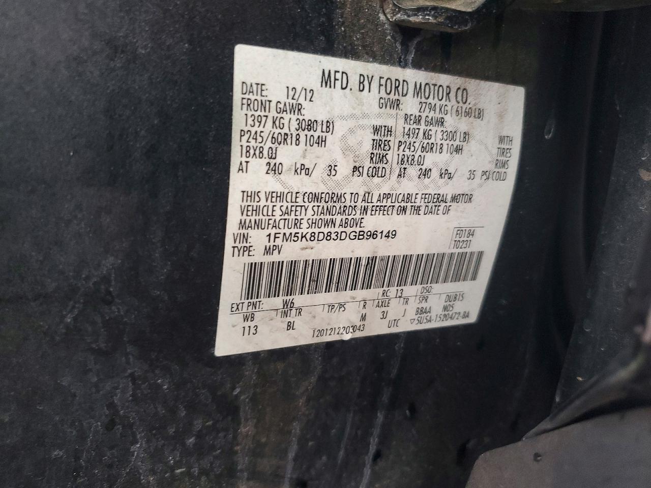 2013 Ford Explorer Xlt Green vin: 1FM5K8D83DGB96149