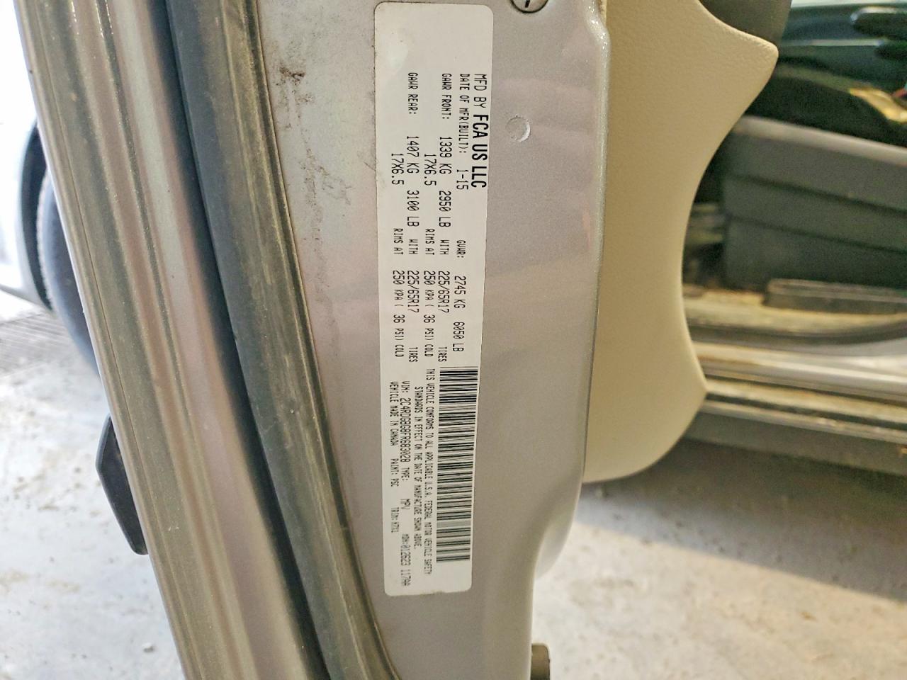 2015 Dodge Grand Caravan Se Silver vin: 2C4RDGBG8FR683028