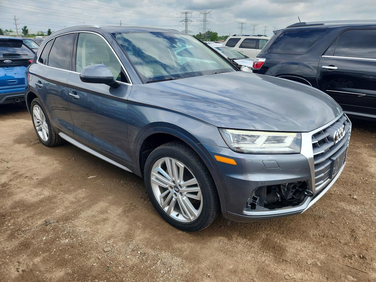 2018 Audi Q5 Premium Plus Серый vin: WA1BNAFY9J2142036