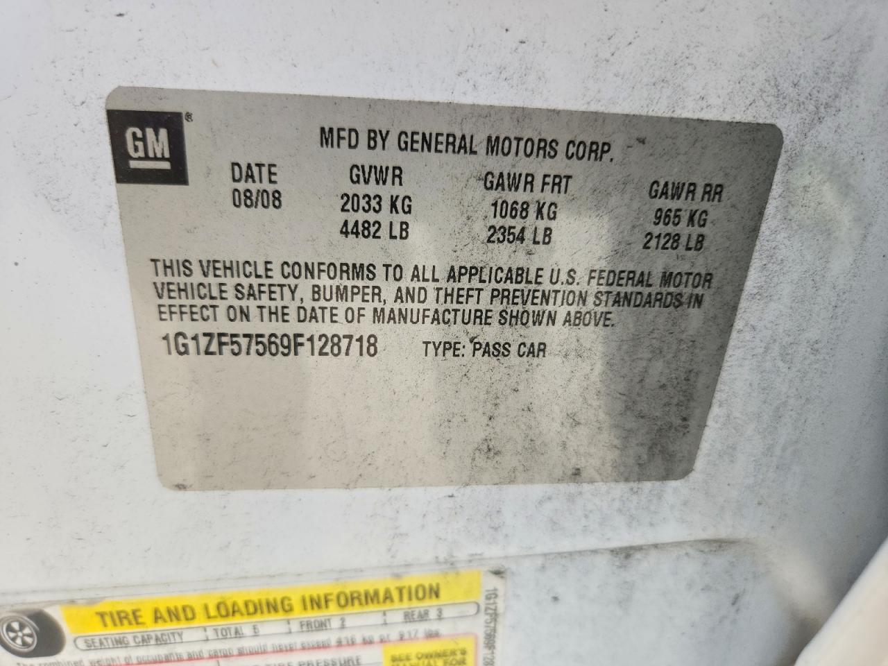 2009 Chevrolet Malibu Hybrid Белый vin: 1G1ZF57569F128718