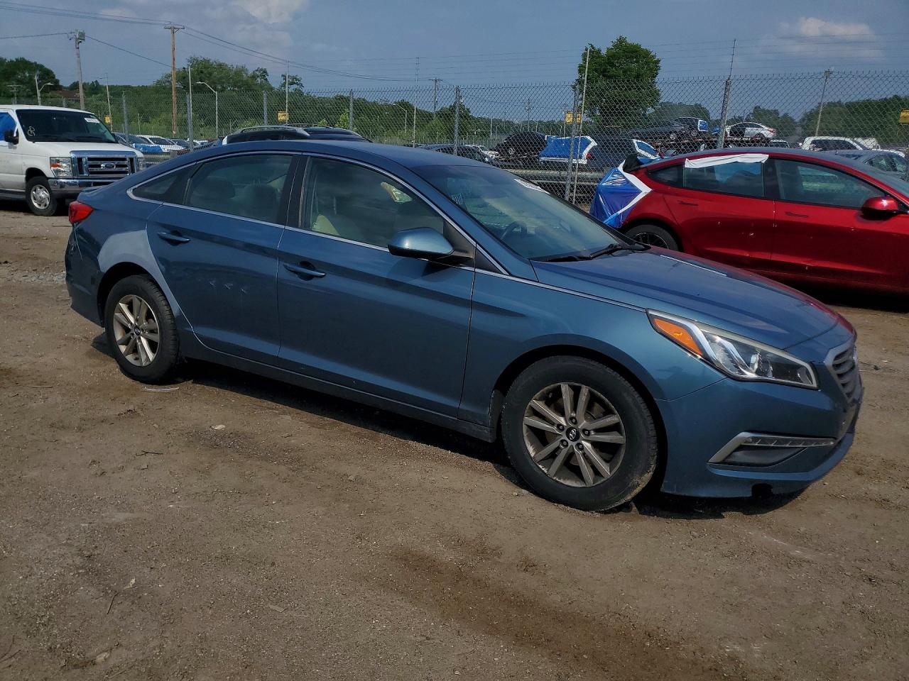 2015 Hyundai Sonata Blue vin: 5NPE24AF7FH144442