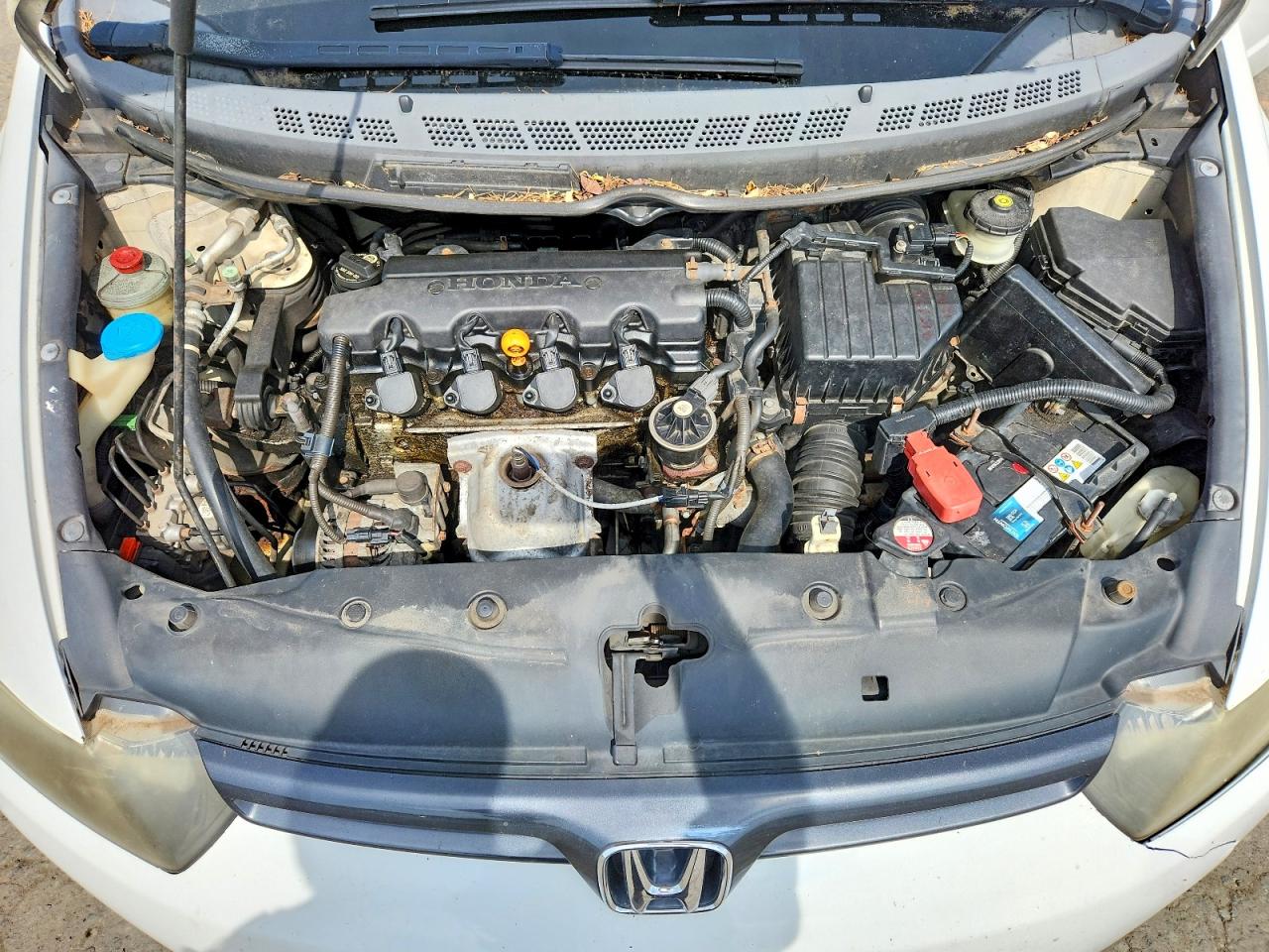 2007 Honda Civic Lx White vin: 2HGFG12647H532131