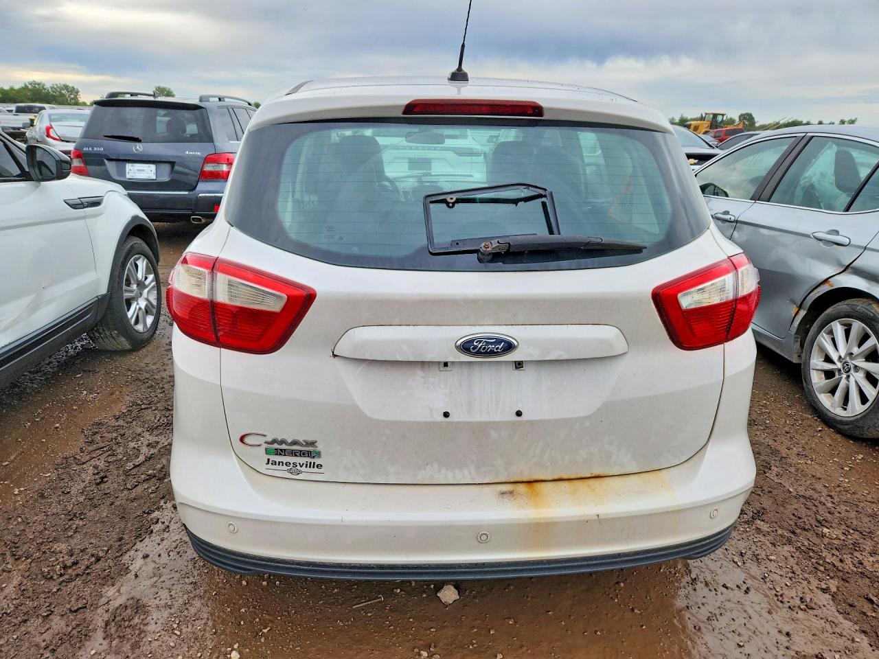 2013 Ford C-max Premium White vin: 1FADP5CU1DL556983