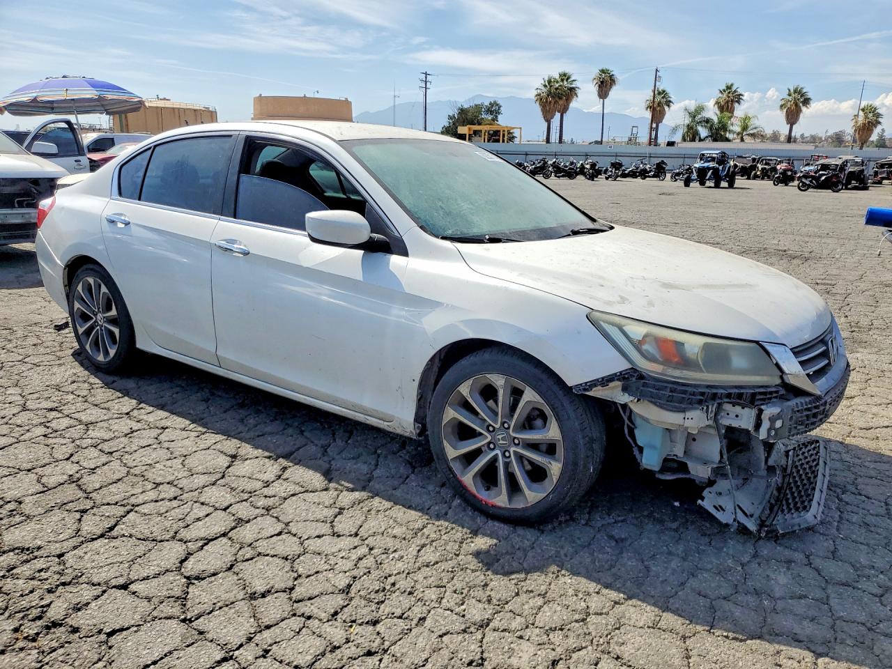2015 Honda Accord Sport White vin: 1HGCR2F5XFA273890