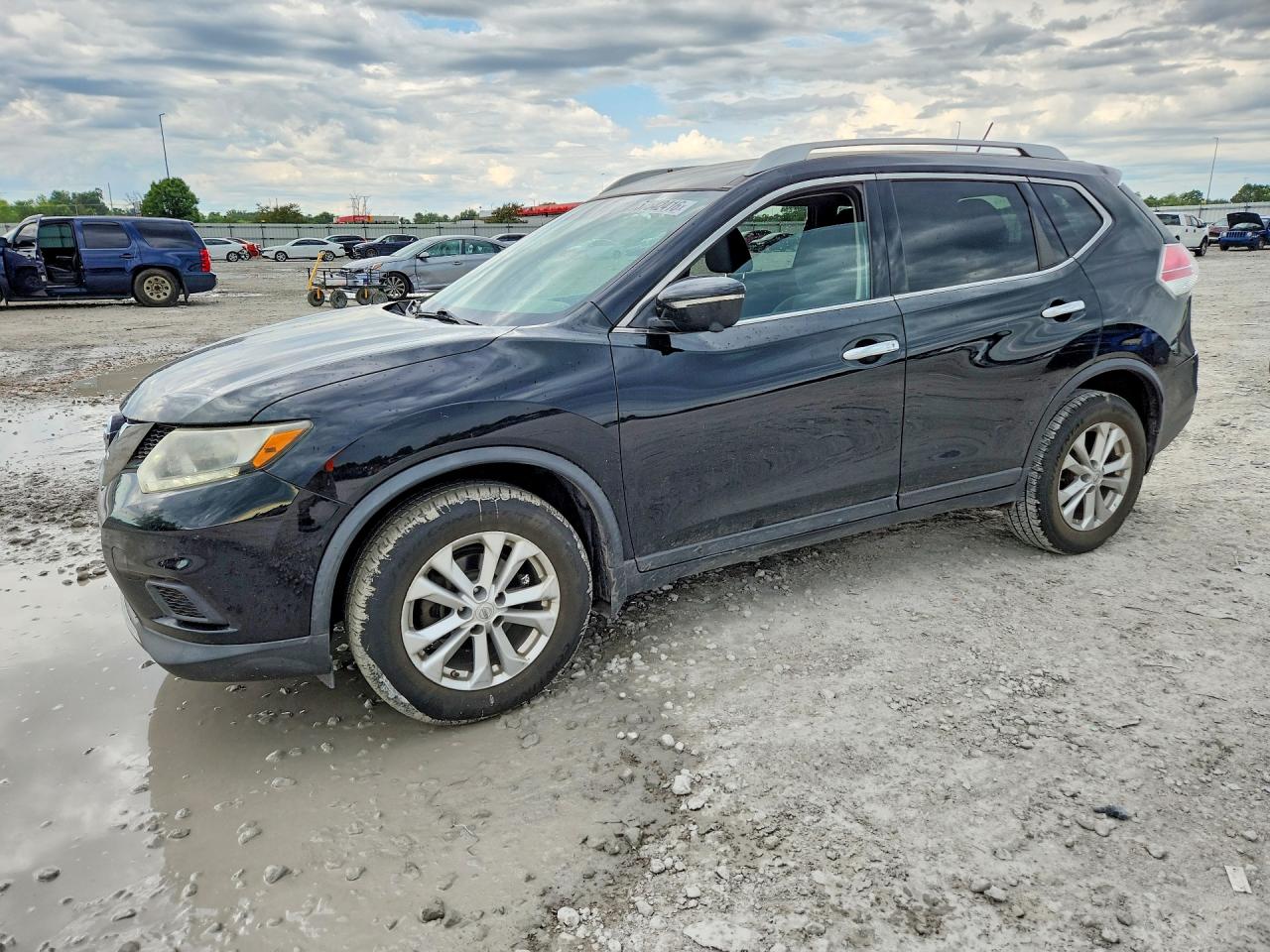 2015 Nissan Rogue Sv Black vin: KNMAT2MVXFP588096