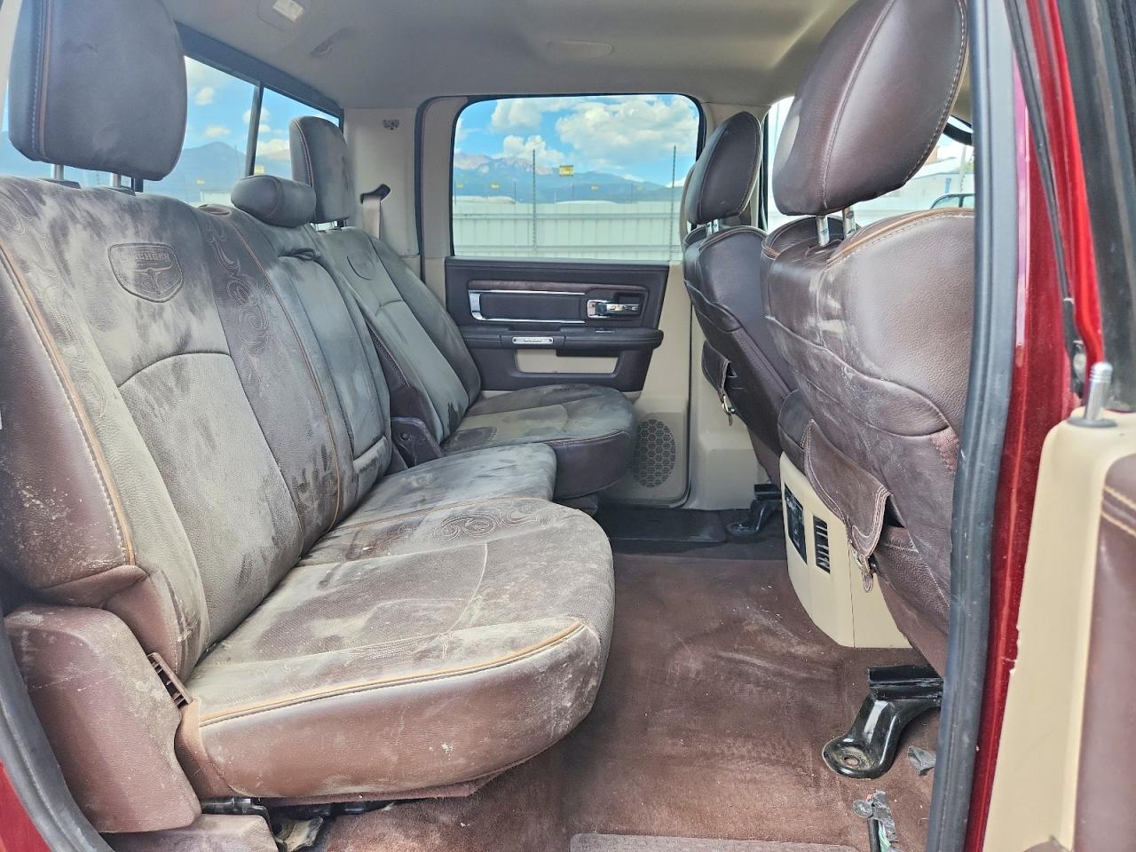 2015 Ram 1500 Longhorn Red vin: 1C6RR7PM2FS761289