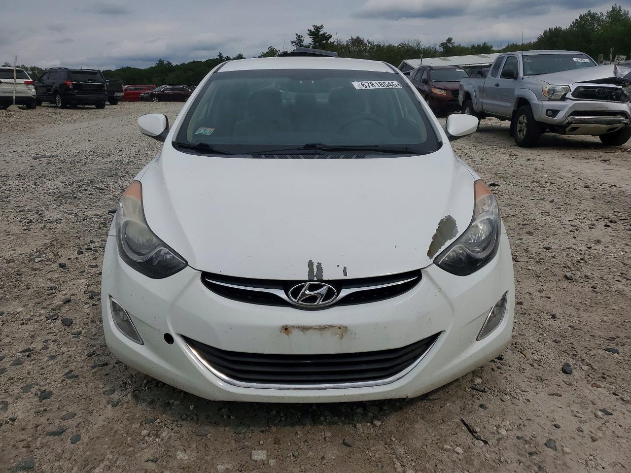 2013 Hyundai Elantra Gls White vin: 5NPDH4AE1DH346644