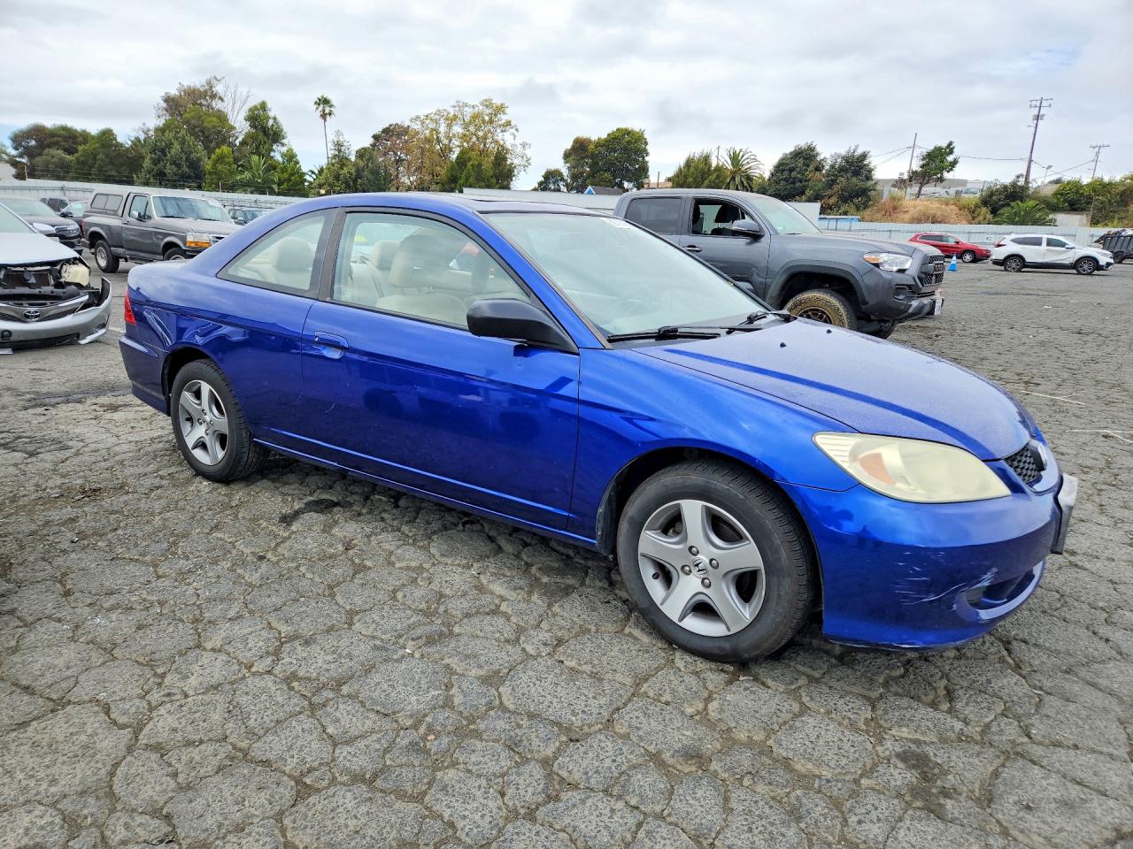 2004 Honda Civic Ex Blue vin: 1HGEM22944L081477
